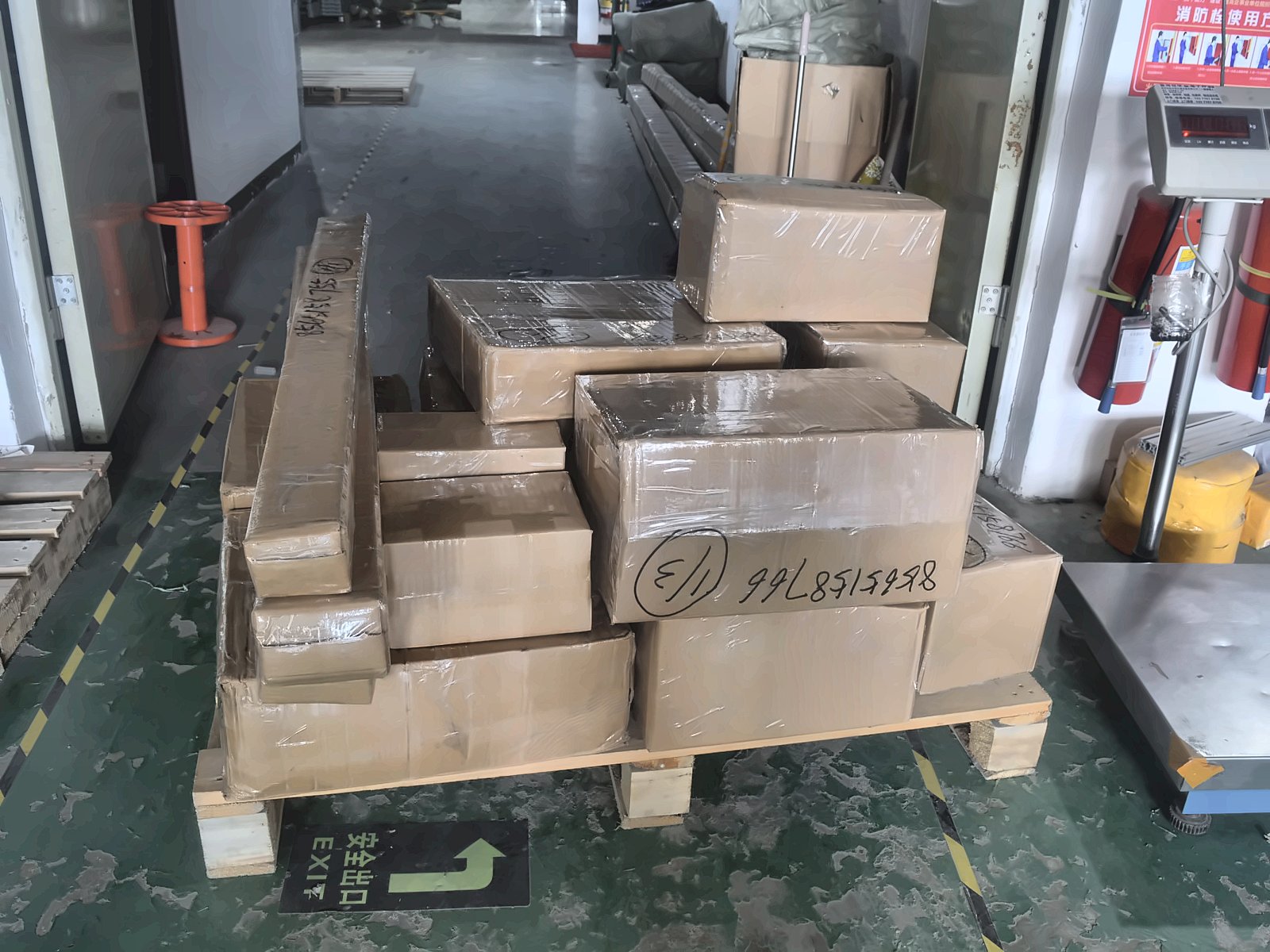 Palletized and ready to ship