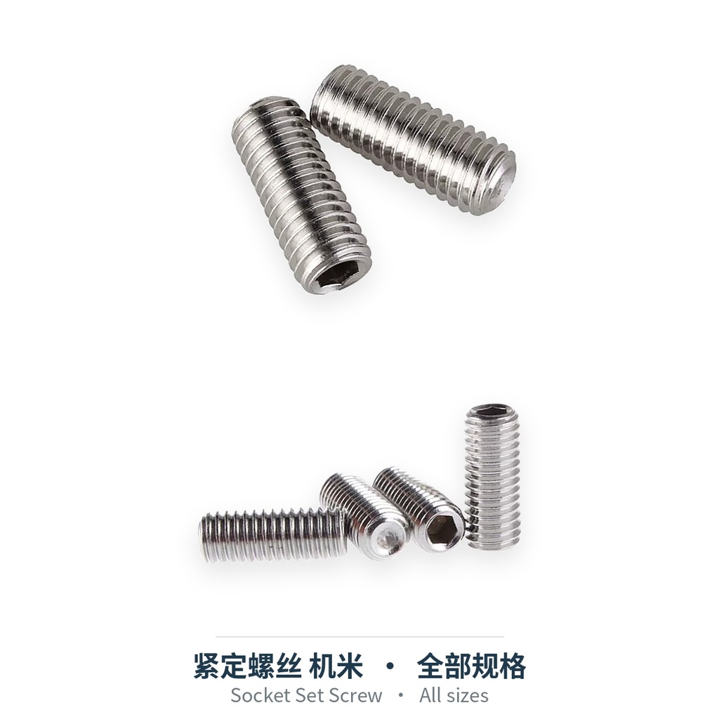 Socket Set Screw (DIN916 / DIN913 / DIN914; Steel / 304 / Nylon)