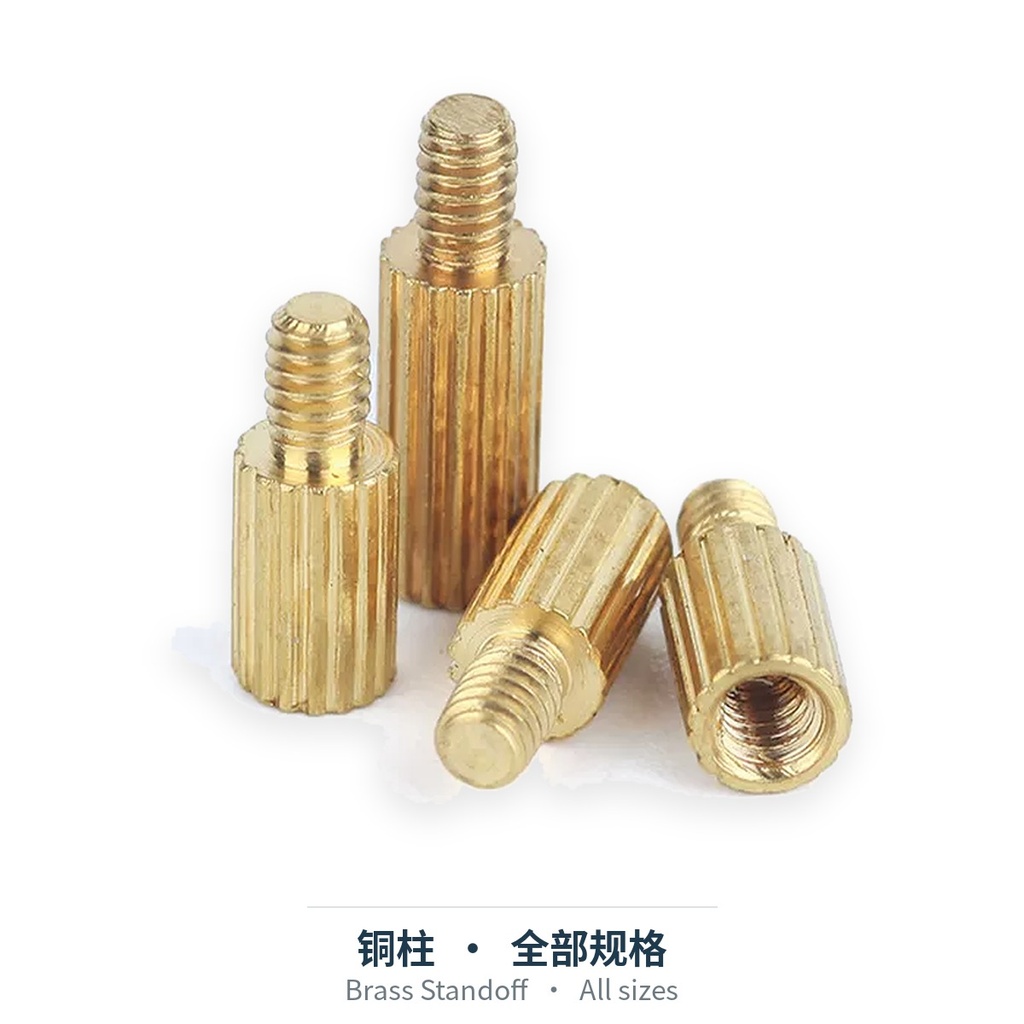 Brass Standoff (Hex Male-Female / Round Knurled)